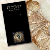 Celestial Zon Maan Oorbel Sieraden Display Visitekaartje