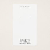 Celestial Zon Maan Oorbel Sieraden Display Visitekaartje (Voorkant)