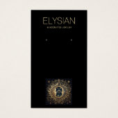 Celestial Zon Maan Oorbel Sieraden Display Visitekaartje (Voorkant)