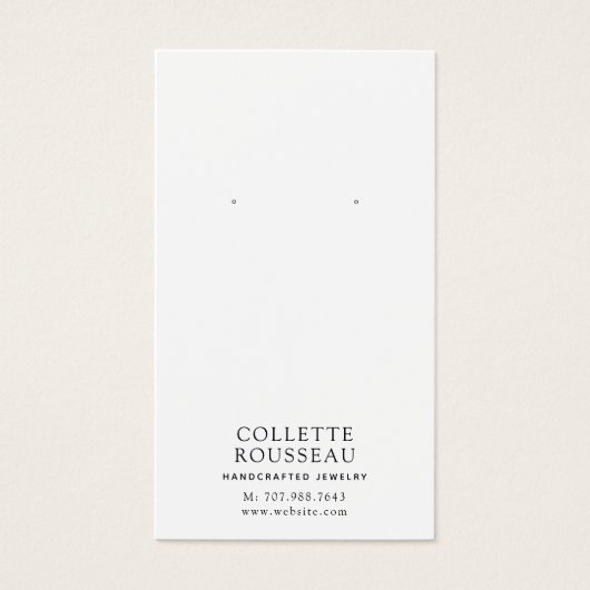 Celestial Zon Maan Oorbel Sieraden Display Visitekaartje (Voorkant)