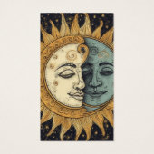 Celestial Zon Maan Oorbel Sieraden Display Visitekaartje (Achterkant)