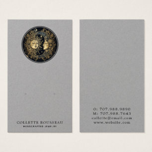 Celestial Zon Maan Sieraden Display Visitekaartje
