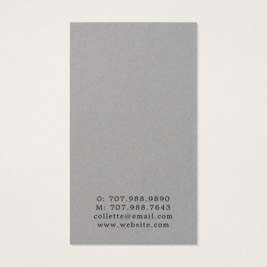 Celestial Zon Maan Sieraden Display Visitekaartje (Achterkant)