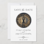 Celestial zon maan sterren bruiloft Save the date Kaart (Voorkant)