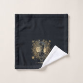 Celestial zon maan sterren monogrammed bad handdoek (Wasdoekje)