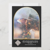 Celestial Zwart Goud Zon Maan Crest RSVP QR Code Kaart (Achterkant)