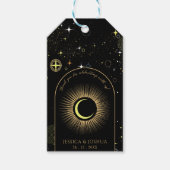 Celestial Zwart Mystiek Star Dust Cadeaulabel (Voorkant)
