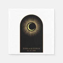 Celestial Zwart Mystiek Zon Maan Servet