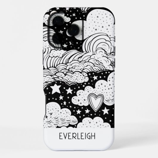 Celestiale Droom Doodles Persoonlijk iPhone Hoesje (Achterkant)