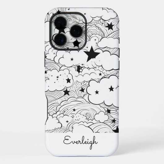 Celestiale Droom Doodles Persoonlijk iPhone Hoesje (Achterkant)