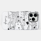Celestiale Droom Doodles Persoonlijk iPhone Hoesje (Achterkant horizontaal)