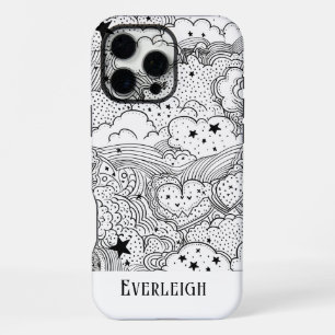 Celestiale Droom Doodles Persoonlijk iPhone 16 Pro Max Hoesje
