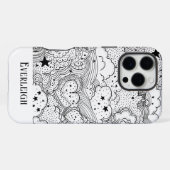 Celestiale Droom Doodles Persoonlijk iPhone Hoesje (Achterkant horizontaal)