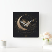 Celestiale Droom Luxe Maan & Sterren Wandklok (Huis)