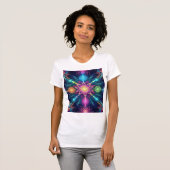 Celestiale Mandala Bloei — Psychedelische Lotus T-shirt (Voorkant volledig)