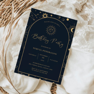 Celestiale mystieke elementen Startbord Birthday Kaart