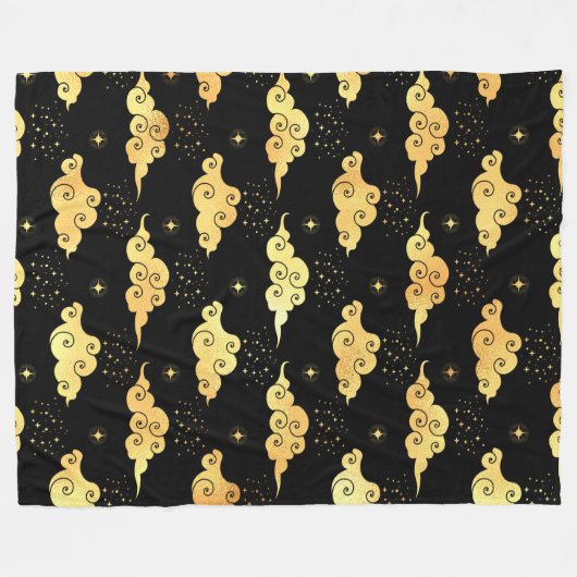 Celestiale nachthemel fleece deken (Voorkant (Horizontaal))