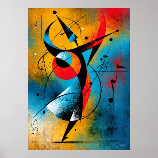 Celestiale Polsslag – Moderne Abstracte Geometrisc Poster (Voorkant)