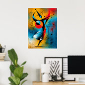 Celestiale Polsslag – Moderne Abstracte Geometrisc Poster (Thuiskantoor)