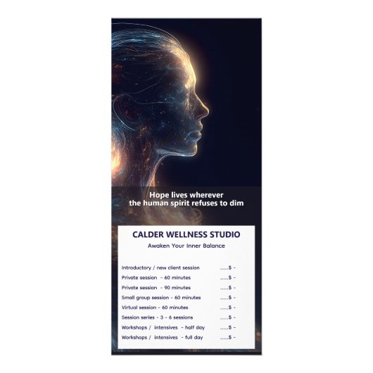 Celestiale Puls Energie Genezing Reclamekaart (Voorkant)