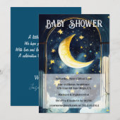 Celestiale Sterrennacht en maan Baby shower Kaart (Voorkant / Achterkant)