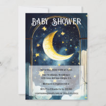 Celestiale Sterrennacht en maan Baby shower