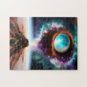 Celestiale zwaartekracht afkomstig van donkere wol legpuzzel (Horizontaal)