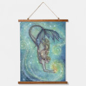 Celesticius Zee Mermaid Wood met bovenzijde Wandta Hangend Wandkleed (Voorkant)