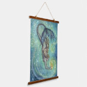 Celesticius Zee Mermaid Wood met bovenzijde Wandta Hangend Wandkleed (Gebogen)
