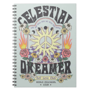 CELESTIEEL DREAMER SUN ROOS TSHIRT grafisch ONTWER Notitieboek