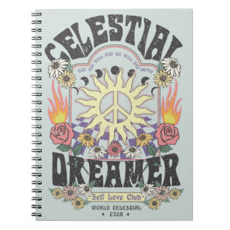 CELESTIEEL DREAMER SUN ROOS TSHIRT grafisch ONTWER Notitieboek