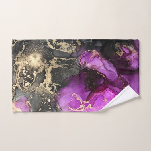 Celestiel Black Gold Pink Bath Towel Set Bad Handdoek (Handdoek)