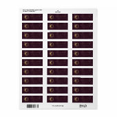 celestiel burgundy gold Return Address Label (Full Sheet)
