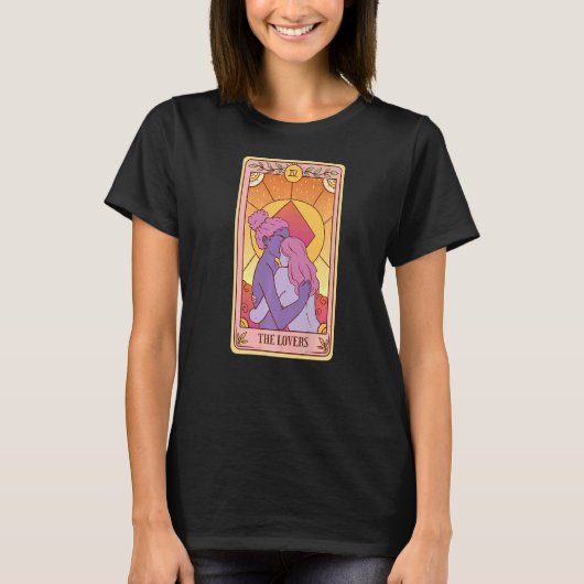 Celestiel esthetisch Triple Moon Wicca Witchy Taro T-shirt (Voorkant)