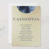 Celestiel Gold Blue Seating Plan Kaarten Gastnamen (Achterkant)