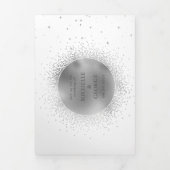 celestiel zilver maan drix - huwelijksuitnodiging drieluik uitnodiging (Cover)