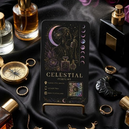 Celestijns Parfum Luxe Zwart Goud QR Visitekaartje