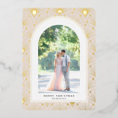 Celestile Art Deco-fotokerstkaart Folie Feestdagenkaart (Voorkant)