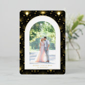 Celestile Art Deco-fotokerstkaart Folie Feestdagenkaart (Staand Voorkant)