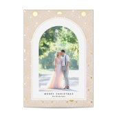 Celestile Art Deco-fotokerstkaart Folie Feestdagenkaart