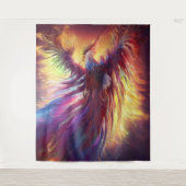 Celestile Colorful Phoenix Tapestry Wandkleed (Voorkant)