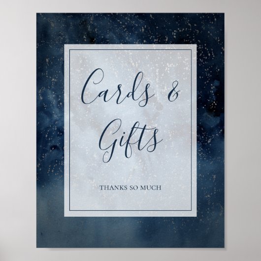 Celestile Sky met Lijsten kaarten en cadeauborden Poster (Voorkant)