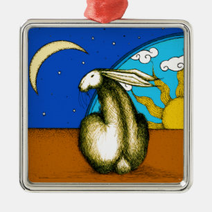 CELESTISCHE BUNNY METALEN ORNAMENT