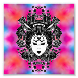 CELESTISCHE MYSTISCHE JAPANESE GEISHA SPIRIT FOTO AFDRUK