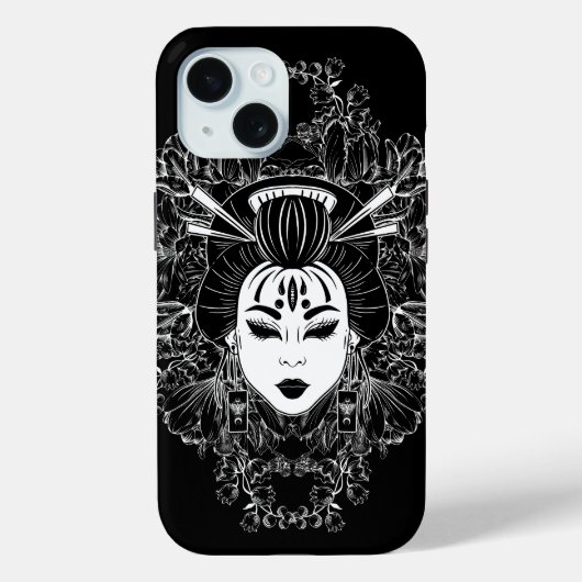 CELESTISCHE MYSTISCHE JAPANESE GEISHA SPIRIT OP ZW Case-Mate iPhone CASE (Achterkant)