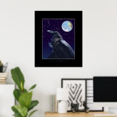 CELESTISCHE RAVEN- EN MOON-Art-afdrukken Poster (Thuiskantoor)