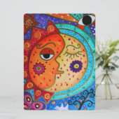 CELESTISCHE ZON- EN MOON-WEDING ABSTRACTE KOEPEL KAART (Staand voorkant)