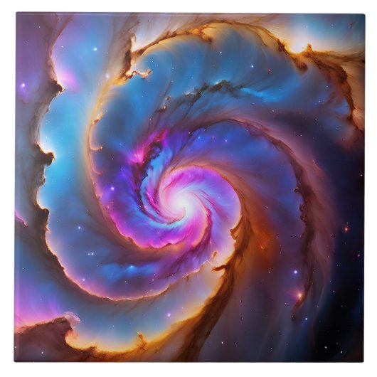 "Celestium" - Nebula en sterrenstelsels Tegeltje (Voorkant)