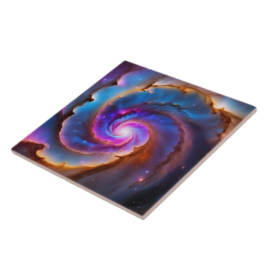 "Celestium" - Nebula en sterrenstelsels Tegeltje (Zijkant)