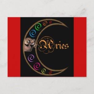 Celestrial Moon Aries Briefkaart